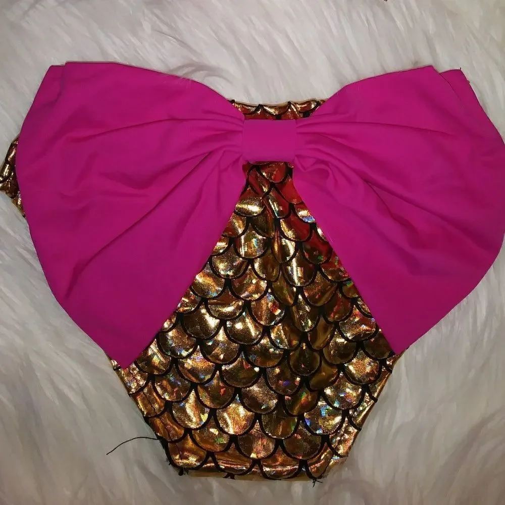 2pc Holographic Mermaid Bathing Suit